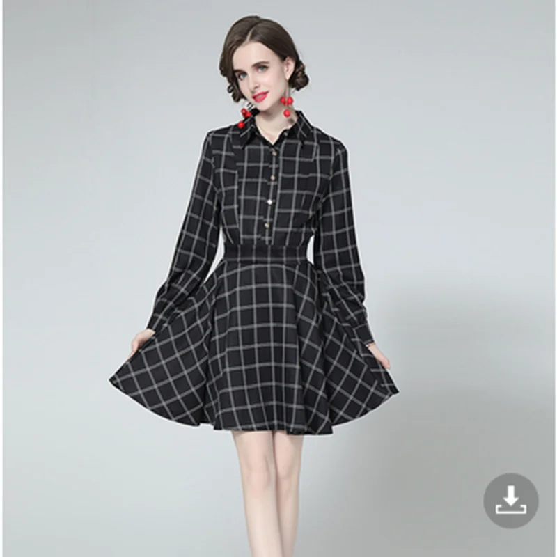 BULOCHOVA 2021 New Autumn Vintage British Style Plaid Knee Length Dress Women Single-Breasted Large Size Runway Slim Vestido 2XL
BULOCHOVA 2021 New Autumn Vintage British Style Plaid Knee Length Dress Women Single-Breasted Large Size Runway Slim Vestido 2XL