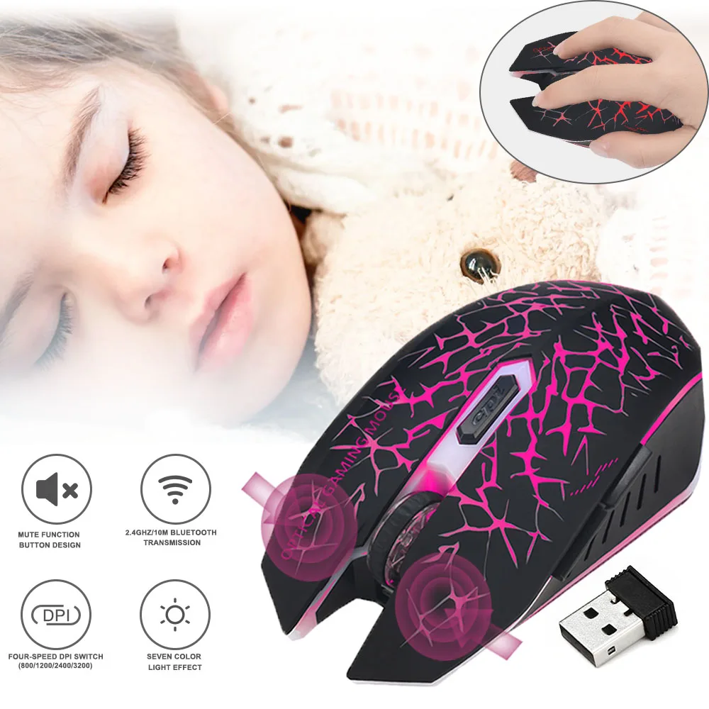 Ergonomic Wireless Gaming Mouse 6 Button LED Adjustable DPI USB Computer Gamer Mouse X7 Silent Mice With Backlight For PC Laptop
Ergonomic Wireless Gaming Mouse 6 Button LED Adjustable DPI USB Computer Gamer Mouse X7 Silent Mice With Backlight For PC Laptop