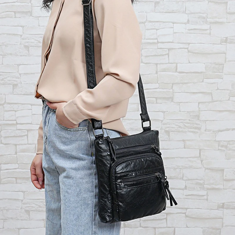 Soft Bag Casual Women Bag Purse Wash White Leather Shoulder Bag Handbag Adjustable Women Pocket Bag Ladies Messenger Bag
Soft Bag Casual Women Bag Purse Wash White Leather Shoulder Bag Handbag Adjustable Women Pocket Bag Ladies Messenger Bag