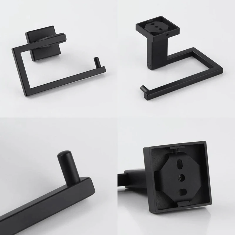 Stainless Steel Bathroom Hardware Accessories Sets 3-Pieces(Robe Hook Toilet Paper Holder Towel Ring) Black Matte
Stainless Steel Bathroom Hardware Accessories Sets 3-Pieces(Robe Hook Toilet Paper Holder Towel Ring) Black Matte