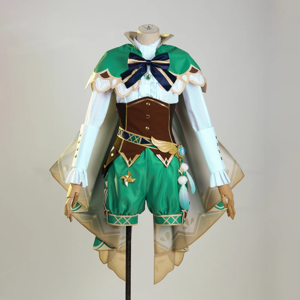 

Genshin Impact Cos Clothing Fengshen Initial Five-star Wendy Cos Cute Game Set Cosplay Costume