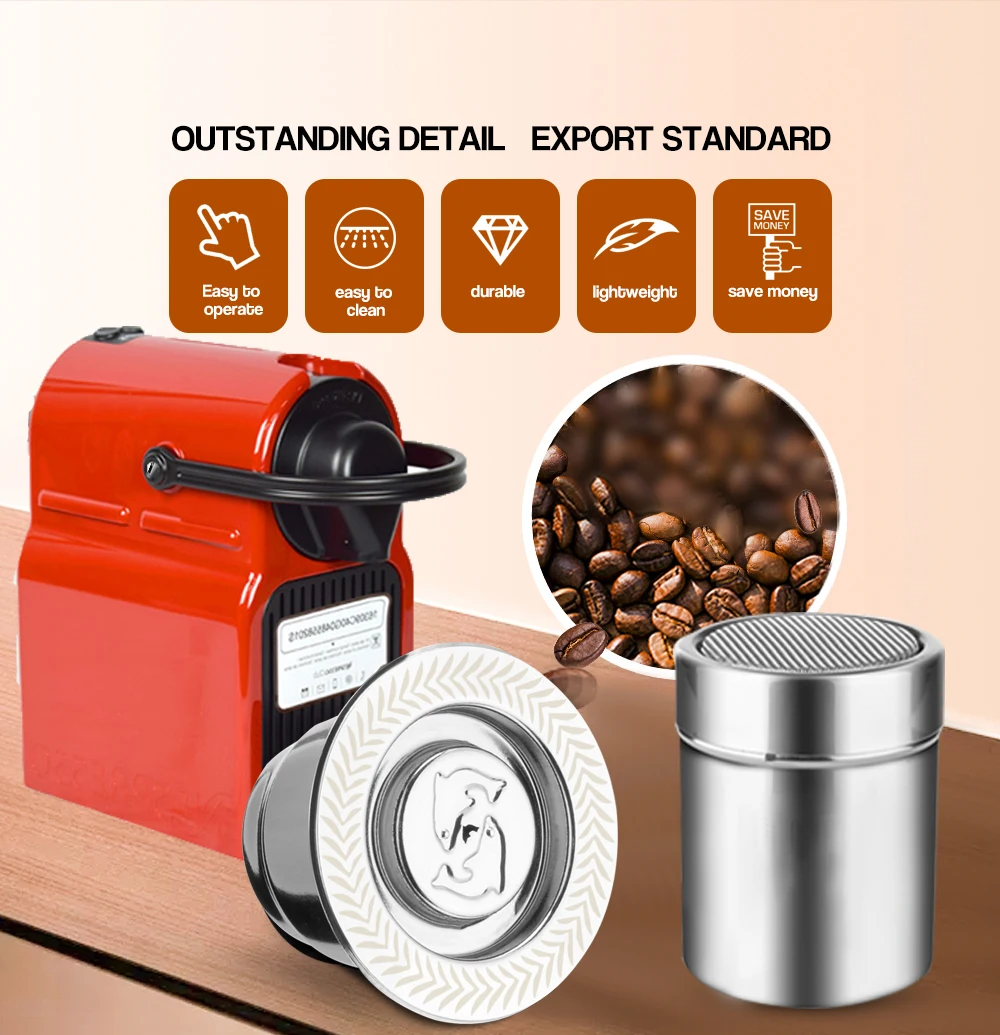 Espresso Capsulas De Cafe Recargables Stainless Steel Cream Version Capsule For Nespresso Refillable Capsule Reusable Pods
Espresso Capsulas De Cafe Recargables Stainless Steel Cream Version Capsule For Nespresso Refillable Capsule Reusable Pods