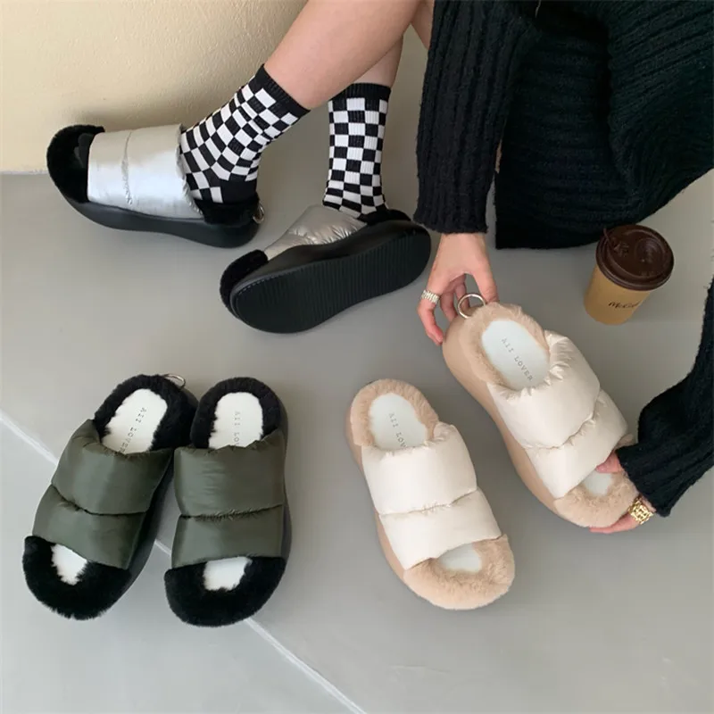 Bailamos Women Slipper Pouches Warm Slippers Cute Couple Outdoor Cotton Slippers Slip On Shoes Warm Faux Fur Flip Flops Flat He
Bailamos Women Slipper Pouches Warm Slippers Cute Couple Outdoor Cotton Slippers Slip On Shoes Warm Faux Fur Flip Flops Flat He