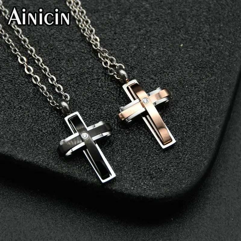 High Quality 316L Stainless Steel Cross Penadnt Necklace Gun Metal Rose Gold Plating Fashion Unisex Jewelry 5pcs/lot
High Quality 316L Stainless Steel Cross Penadnt Necklace Gun Metal Rose Gold Plating Fashion Unisex Jewelry 5pcs/lot