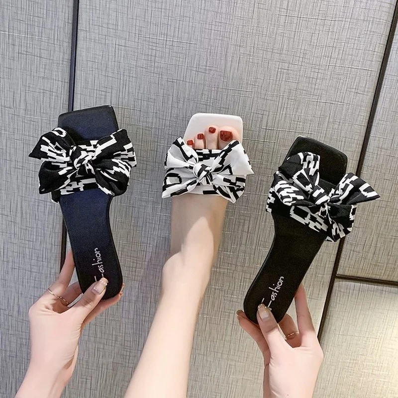 Fashion Sandals And Slippers For Women's Outer Wear 2021 Summer New Bow-knot Square-toe Flat-bottom Slippers
Fashion Sandals And Slippers For Women's Outer Wear 2021 Summer New Bow-knot Square-toe Flat-bottom Slippers