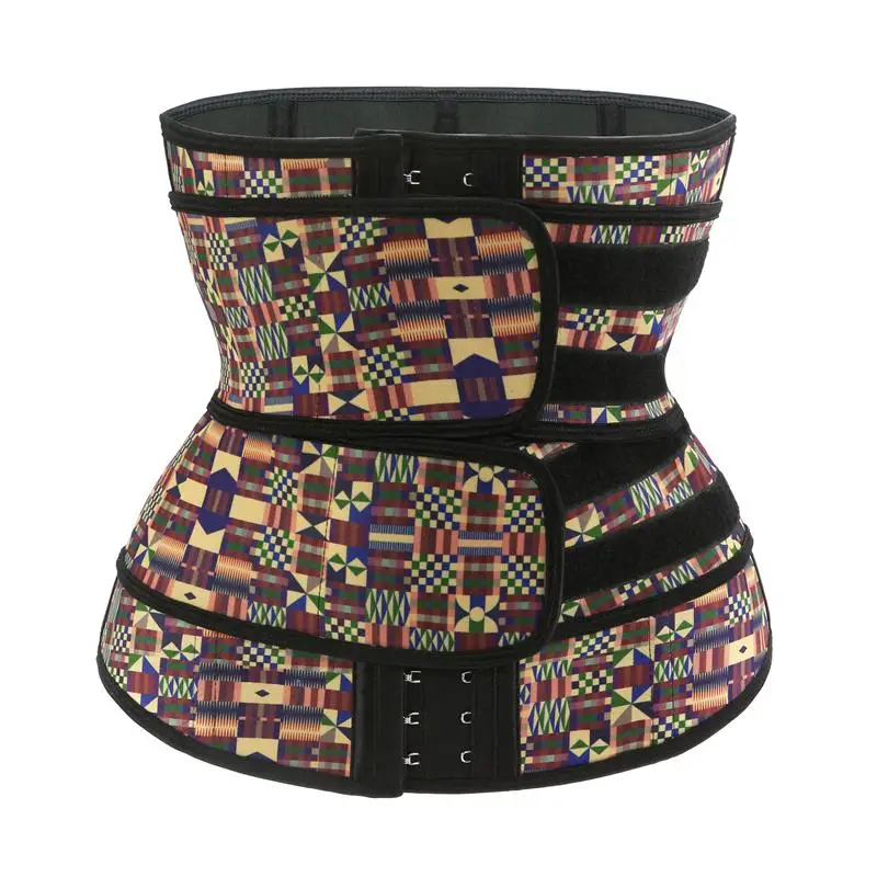 New Arrival African Printing S-3XL Latex Waist Trainer Double Strap Compression Belt Weight Lose Women Plus Size Waist Trainer
New Arrival African Printing S-3XL Latex Waist Trainer Double Strap Compression Belt Weight Lose Women Plus Size Waist Trainer