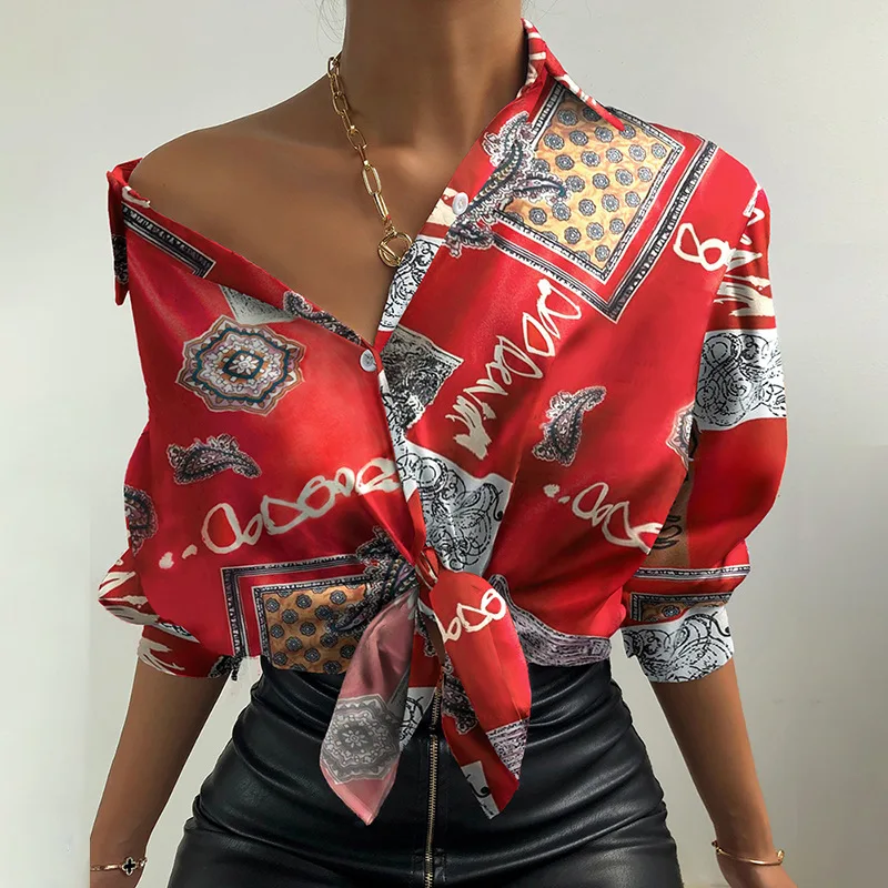 Woman Shirt Women's Clothing 2021 Printed Leisure Shirts Korean Fashion Shirt Lantern Sleeve Lapels Blouse Woman Oversized Shirt
Woman Shirt Women's Clothing 2021 Printed Leisure Shirts Korean Fashion Shirt Lantern Sleeve Lapels Blouse Woman Oversized Shirt
