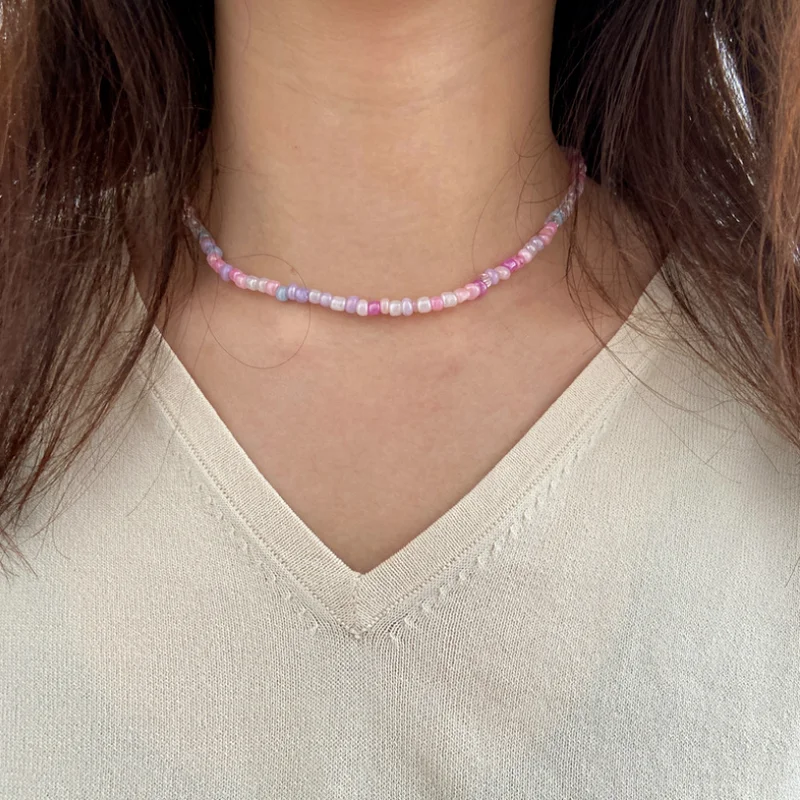 Fashione Women Girl Pearl Necklace Ethnic Style Rice Bead for Jewerly Accessories 
Fashione Women Girl Pearl Necklace Ethnic Style Rice Bead for Jewerly Accessories