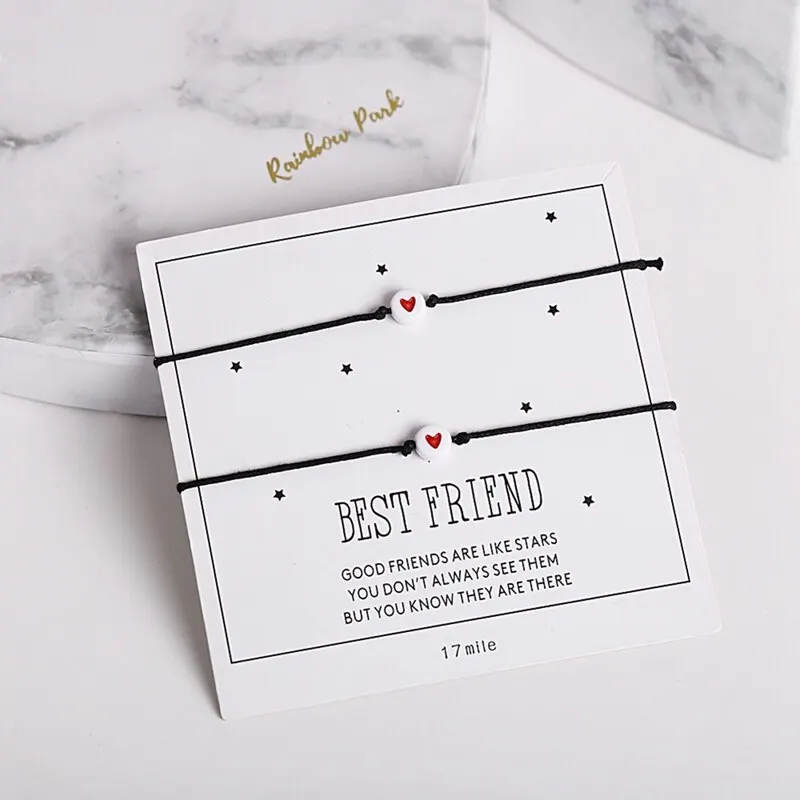 2pcs Heart Charm Bracelet, Best Friend Matching Bracelet Bff Friendship Bracelets Gift Heart Bracelet
2pcs Heart Charm Bracelet, Best Friend Matching Bracelet Bff Friendship Bracelets Gift Heart Bracelet
