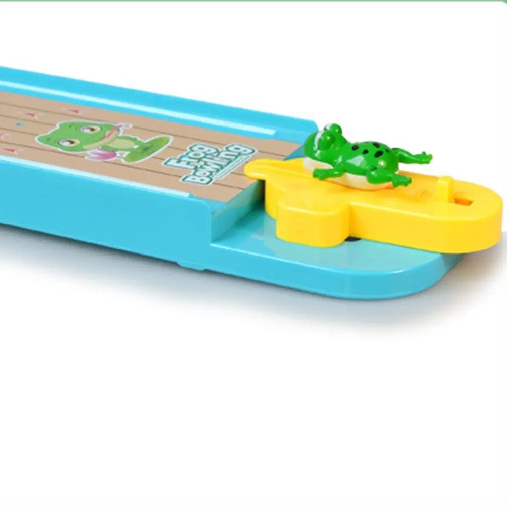 Мультфильм Мини боулинг набор лягушка чаши детская игрушка стрельба головоломка