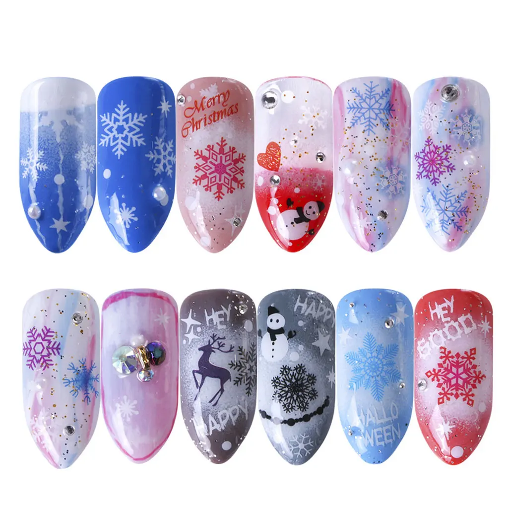 30 Sheets/set Christmas Cartoon Clear Nail Decals Winter Snowflake Series Nail Stickers Wraps Manicure Tatoos Decor
30 Sheets/set Christmas Cartoon Clear Nail Decals Winter Snowflake Series Nail Stickers Wraps Manicure Tatoos Decor
