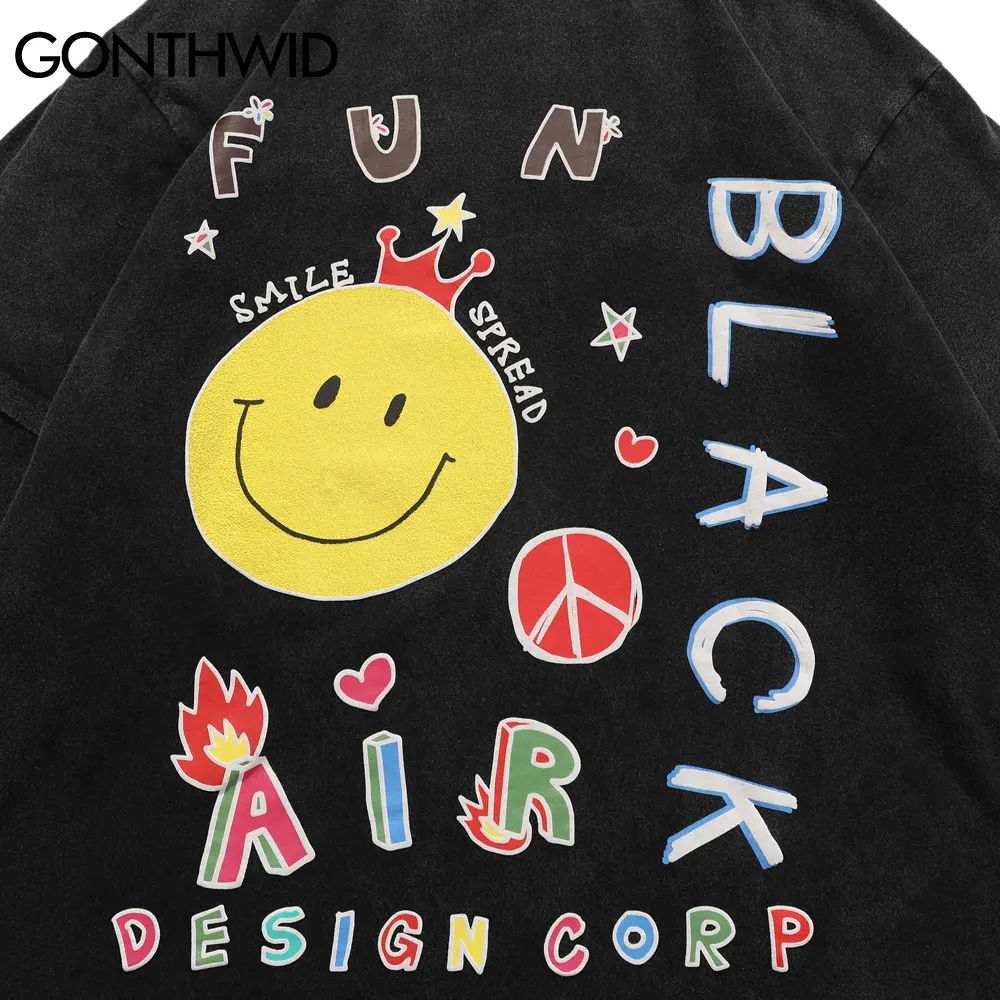GONTHWID Oversized Tshirts Streetwear Hip Hop Smile Face Print Fake 2 Pieces Distressed Long Sleeve Tees Shirts Harajuku Tops
GONTHWID Oversized Tshirts Streetwear Hip Hop Smile Face Print Fake 2 Pieces Distressed Long Sleeve Tees Shirts Harajuku Tops