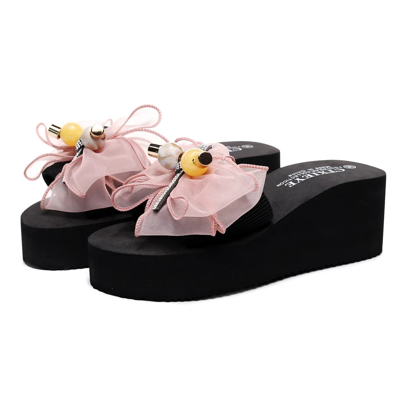 Slippers Casual Women's Shoes With Platform On A Wedge Slides Pantofle Med Butterfly-Knot Luxury Soft 2021 Butterfly-knot Fabric
Slippers Casual Women's Shoes With Platform On A Wedge Slides Pantofle Med Butterfly-Knot Luxury Soft 2021 Butterfly-knot Fabric