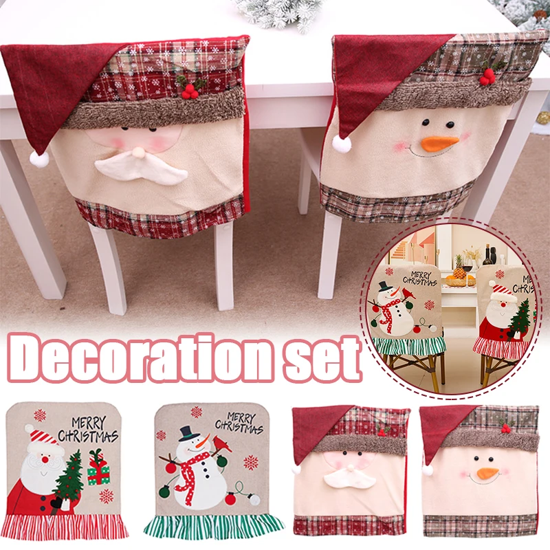 Рождественские чехлы для стульев, милые чехлы для стульев, аксессуары для украшения дома, искусственный Текстиль
Рождественские чехлы для стульев, милые чехлы для стульев, аксессуары для украшения дома, искусственный Текстиль