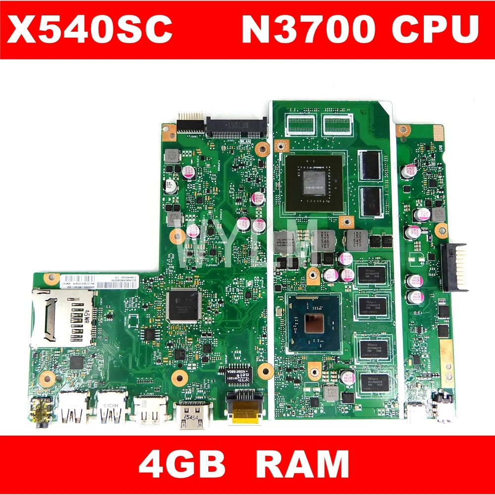 X540SC N3700 процессор 4 Гб RAM N15V GL1 KB A2 материнская плата REV 2 0 для ASUS X540S ноутбука 90NB0C10