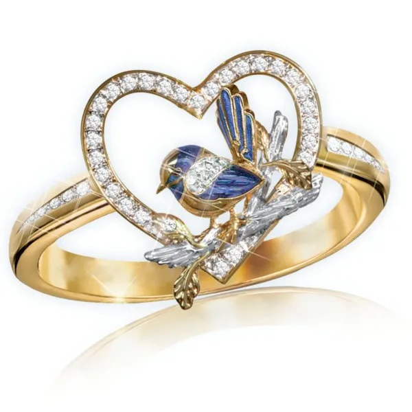 New creative bird sparrow ring Gold Filled Wedding Band Rings Wonderful Forest Elf Style Natural Zircon Rings for Women Jewelry
New creative bird sparrow ring Gold Filled Wedding Band Rings Wonderful Forest Elf Style Natural Zircon Rings for Women Jewelry