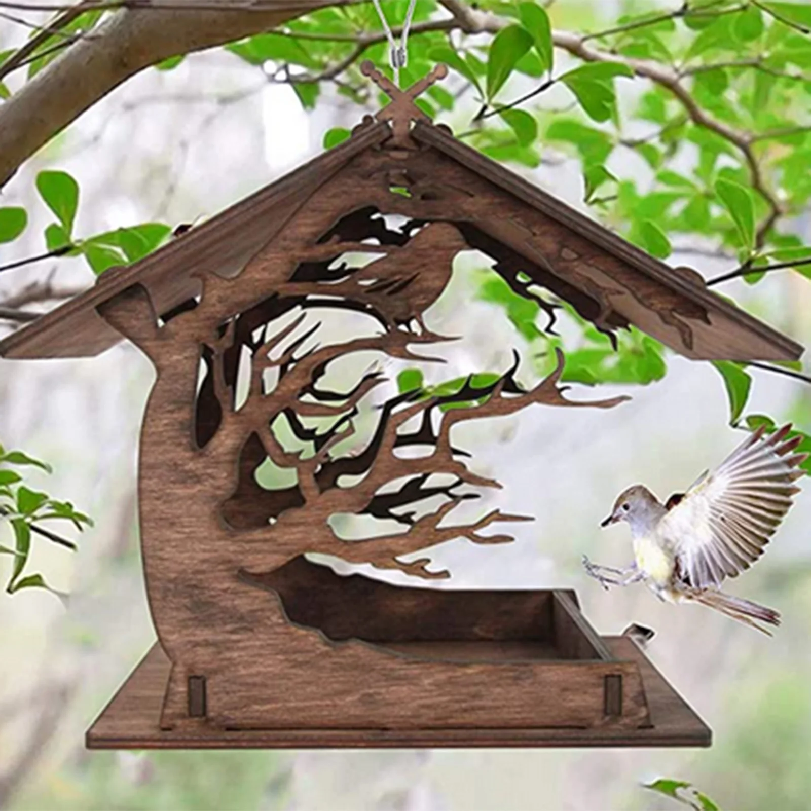 Hanging Hummingbird Feeder Nesting Wooden Birdhouse Garden Decor Handmade Bird Feeder Wooden Ring Toss Ornaments Outdoor ALS88
Hanging Hummingbird Feeder Nesting Wooden Birdhouse Garden Decor Handmade Bird Feeder Wooden Ring Toss Ornaments Outdoor ALS88