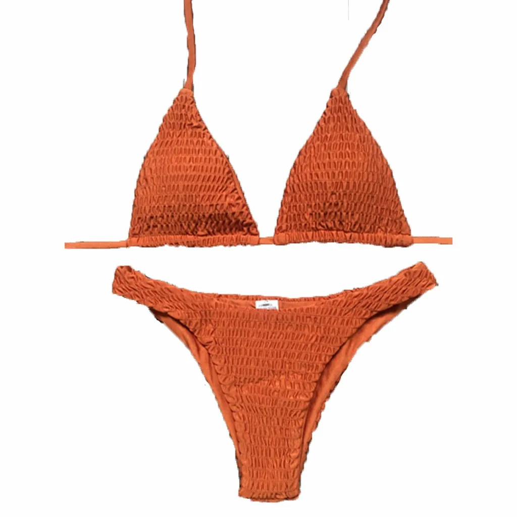 Sexy Pleated Bikini Solid Swimwear Women Push Up Swimsuit Off Shoulder Biquini bathing suit women bikini 2020
Sexy Pleated Bikini Solid Swimwear Women Push Up Swimsuit Off Shoulder Biquini bathing suit women bikini 2020