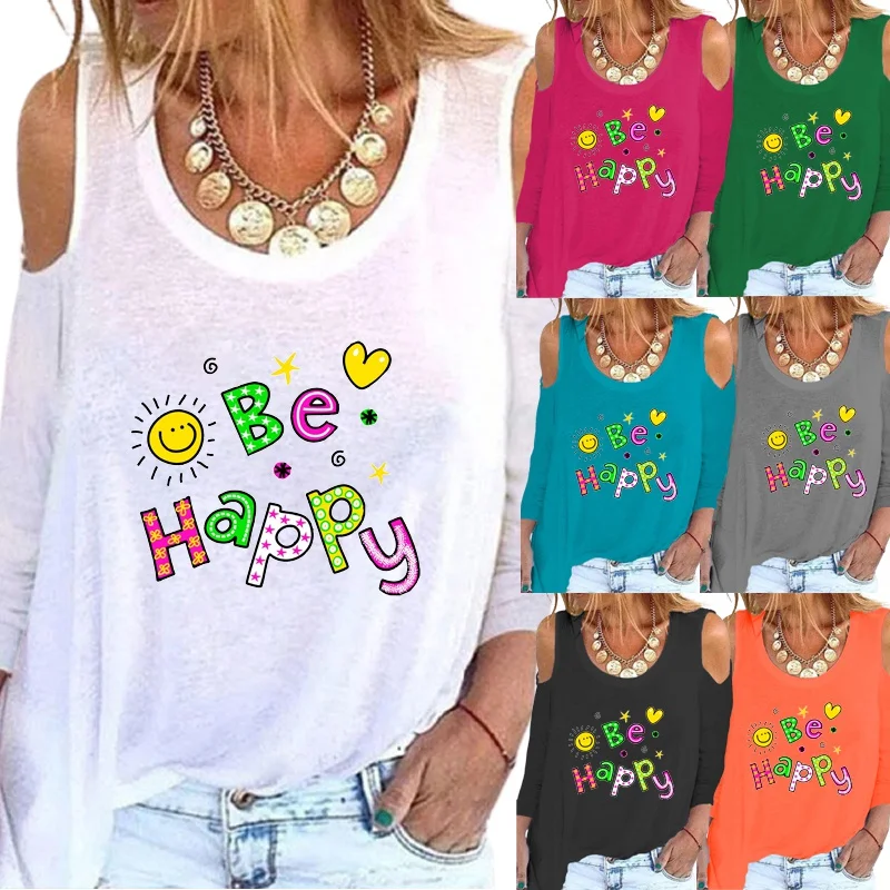 Spring and Autumn Fashion Printing Women Clothing Long Sleeve Sexy Off Shoulder Round Neck Loose Casual Shirt Tops XS-5XL
Spring and Autumn Fashion Printing Women Clothing Long Sleeve Sexy Off Shoulder Round Neck Loose Casual Shirt Tops XS-5XL