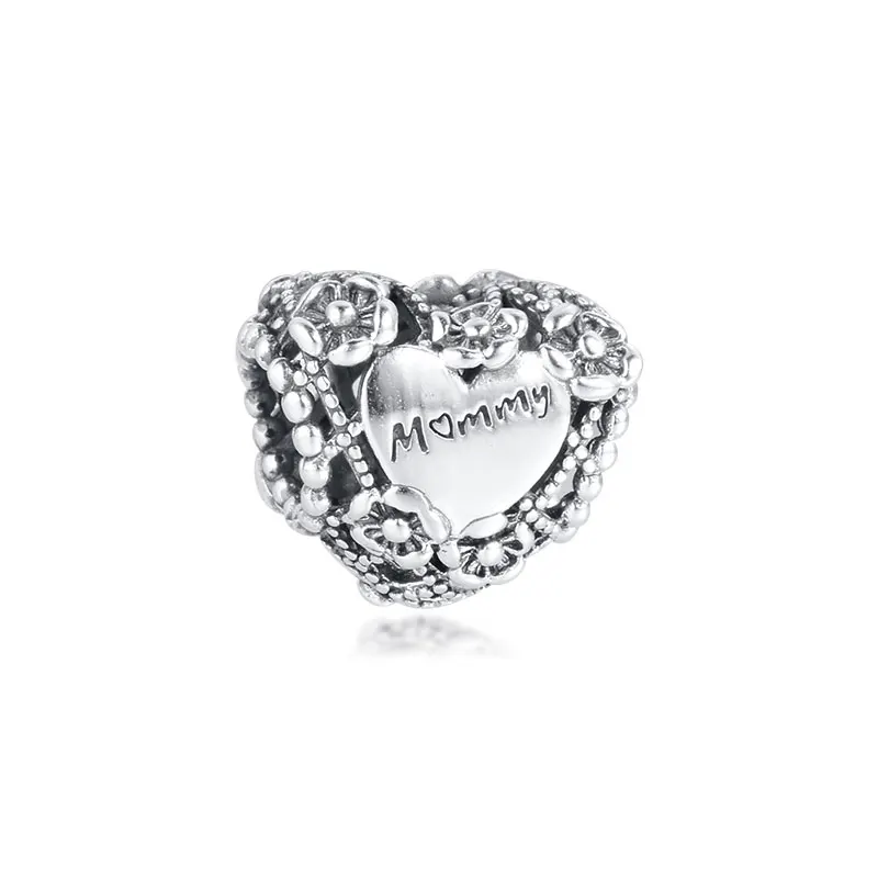 Fits Bracelets 925 Sterling Silver Openwork Flower Heart Mummy Charm Women Beads for Jewelry Making Mother's Day Gift
Fits Bracelets 925 Sterling Silver Openwork Flower Heart Mummy Charm Women Beads for Jewelry Making Mother's Day Gift