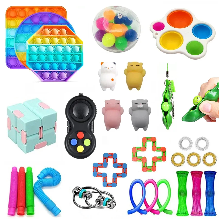 Anti Stress Fidget Toys Kit Stretchy Strings Push Bubble Gift Pack Adults Children Squishy Sensory Antistress Relief Figet Toys
Anti Stress Fidget Toys Kit Stretchy Strings Push Bubble Gift Pack Adults Children Squishy Sensory Antistress Relief Figet Toys