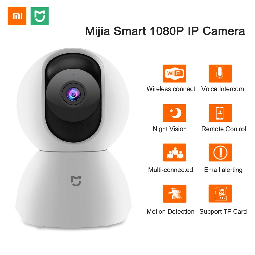 Обновленная версия оригинальная умная ip камера Xiaomi веб 1080P WiFi панорамирование