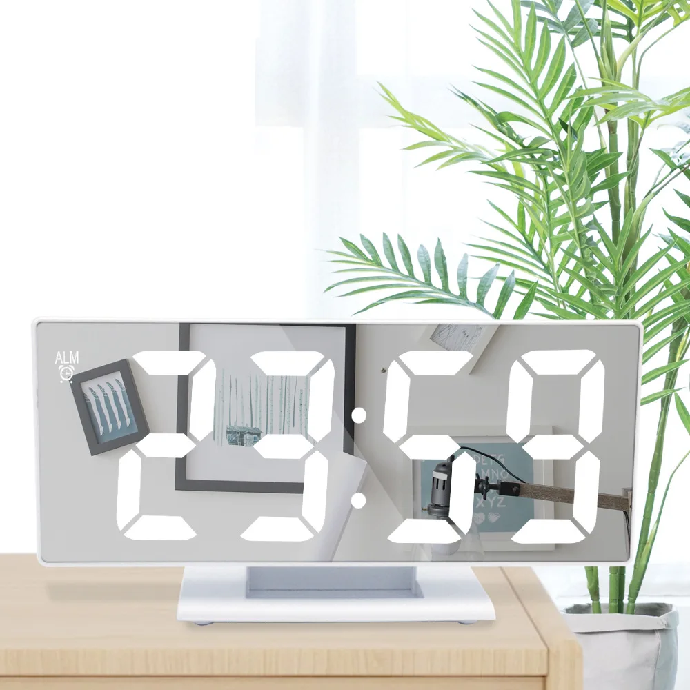 Digital Alarm Clock LED Mirror Electronic Clock Large LCD Display Digital Watch Clock Living Room Bedside Multifunctional Mute
Digital Alarm Clock LED Mirror Electronic Clock Large LCD Display Digital Watch Clock Living Room Bedside Multifunctional Mute