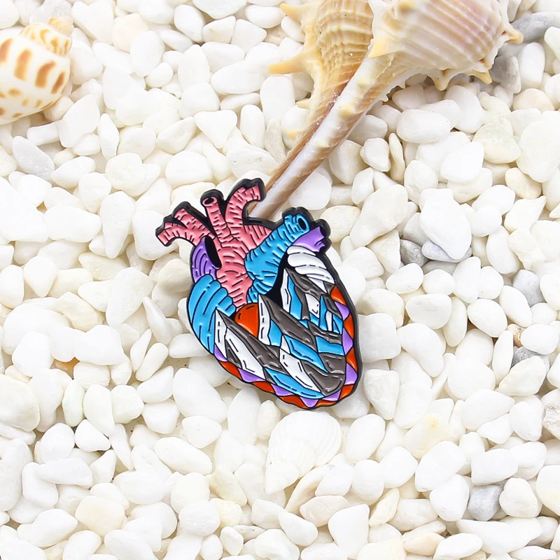 Anatomy Heart Brooches Medical Anatomy Organ Iceberg Peak Heart Brooch Enamel Pin Backpack Badge Lapel Pin Jewelry Wholesale
Anatomy Heart Brooches Medical Anatomy Organ Iceberg Peak Heart Brooch Enamel Pin Backpack Badge Lapel Pin Jewelry Wholesale