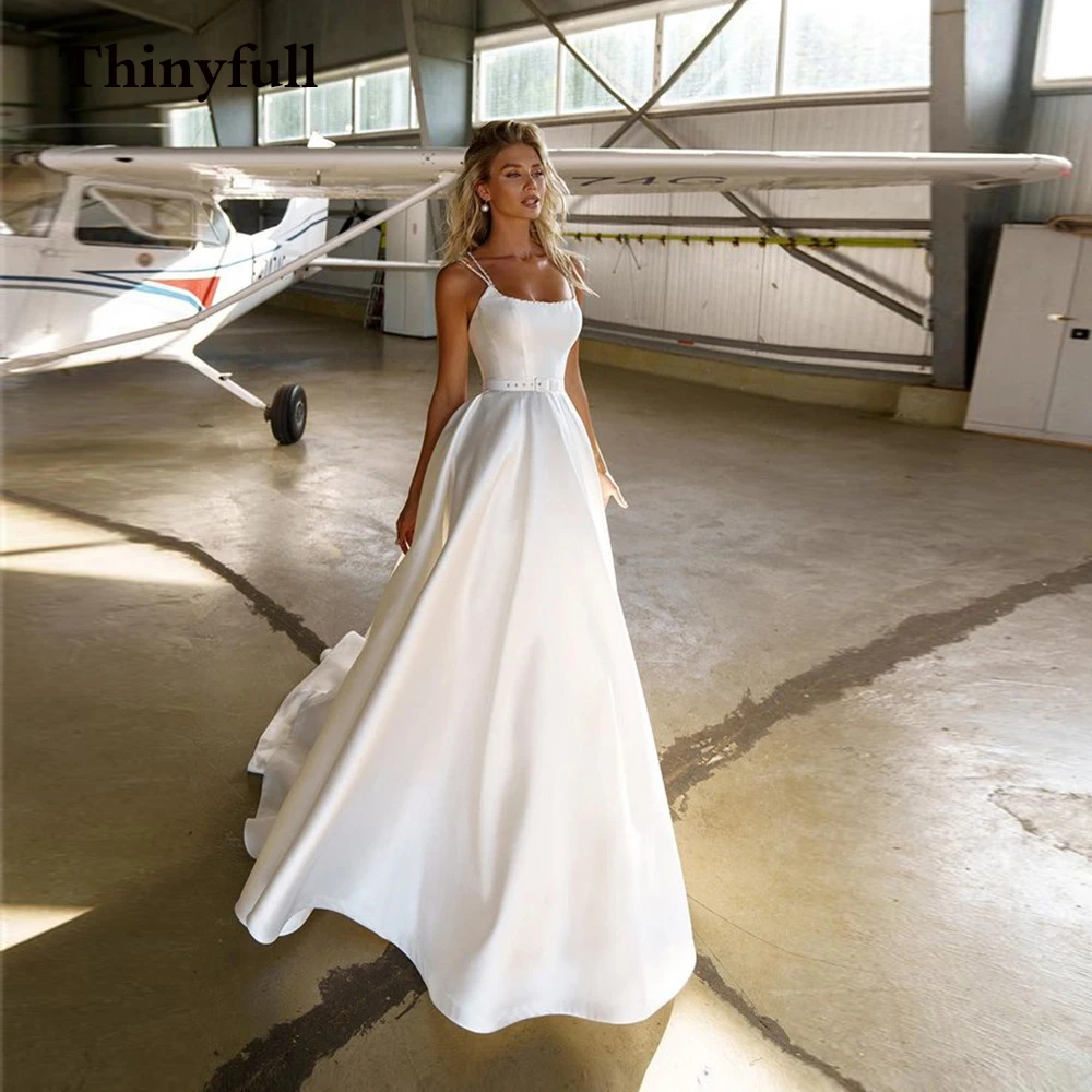 Thinyfull Spaghetti Straps Long Wedding Dresses 2021 A Line Sleeveless Birthday Beach Mariage Gowns Princess Vestidos Boda
Thinyfull Spaghetti Straps Long Wedding Dresses 2021 A Line Sleeveless Birthday Beach Mariage Gowns Princess Vestidos Boda