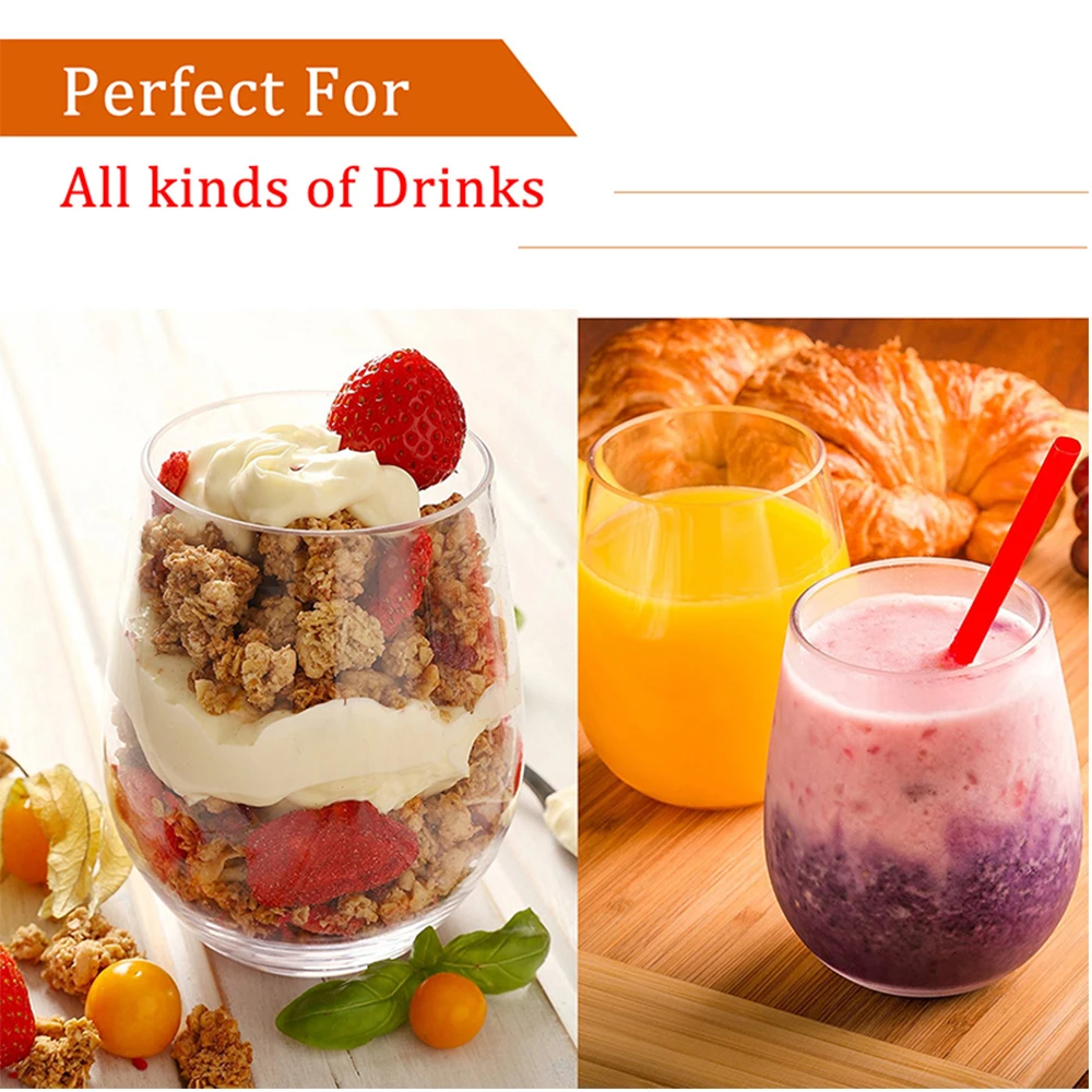 4PCS/Set Shatterproof Plastic Wine Glass Unbreakable PCTG Wine Tumbler Cups Reusable Transparent Fruit Juice Beer Cup Drinkware
4PCS/Set Shatterproof Plastic Wine Glass Unbreakable PCTG Wine Tumbler Cups Reusable Transparent Fruit Juice Beer Cup Drinkware