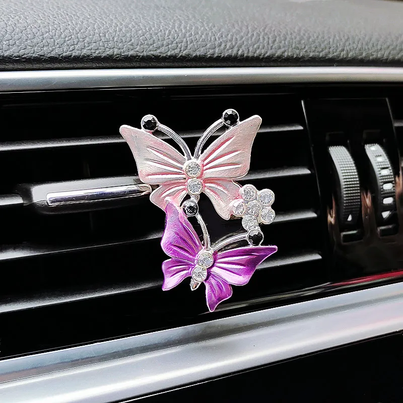 Diamond Butterfly Car Perfume Air Freshener Two Butterflies Car Air Conditioner Outlet Clip Auto Accessories Interior Ornament
Diamond Butterfly Car Perfume Air Freshener Two Butterflies Car Air Conditioner Outlet Clip Auto Accessories Interior Ornament