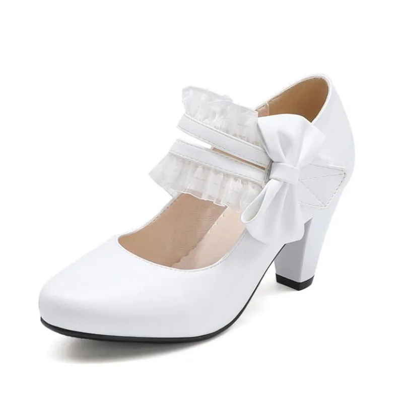women's fashion round toe block high heels casual pumps female concise stitching non-slip bowknot ruffle retro mary janes pumps
women's fashion round toe block high heels casual pumps female concise stitching non-slip bowknot ruffle retro mary janes pumps