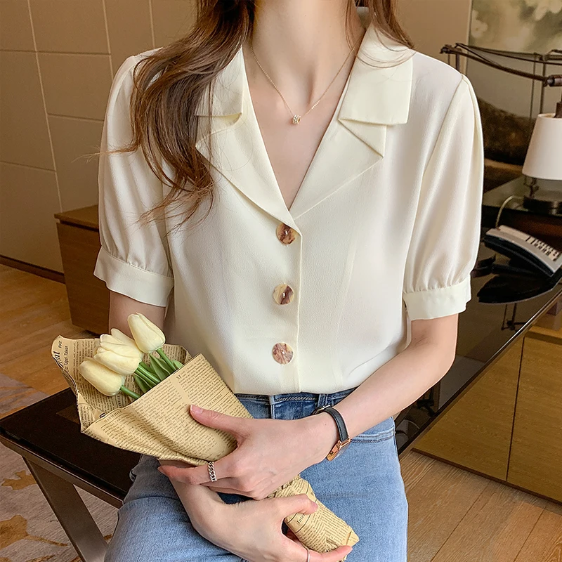 Chikichi Suit Collar Professional Shirt Women Short-sleeved Summer Korean Fashion Design Ladies Chiffon Button Up Blouse Women
Chikichi Suit Collar Professional Shirt Women Short-sleeved Summer Korean Fashion Design Ladies Chiffon Button Up Blouse Women