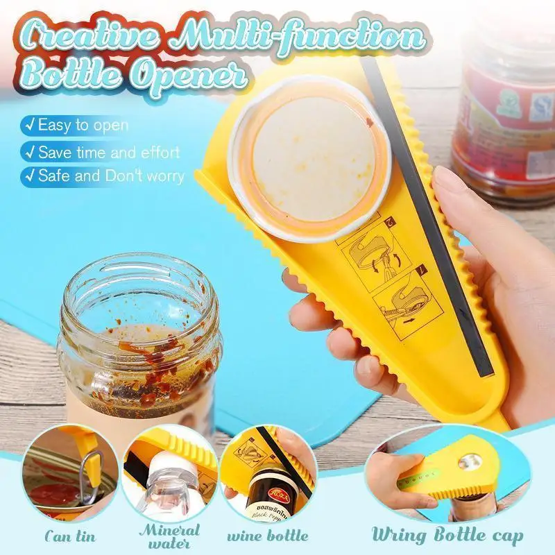 Creative Multi-function Opener An Easy-to-use Jar Opener Is A Good Helper For Your Kitchen Suitable For Caps
Creative Multi-function Opener An Easy-to-use Jar Opener Is A Good Helper For Your Kitchen Suitable For Caps