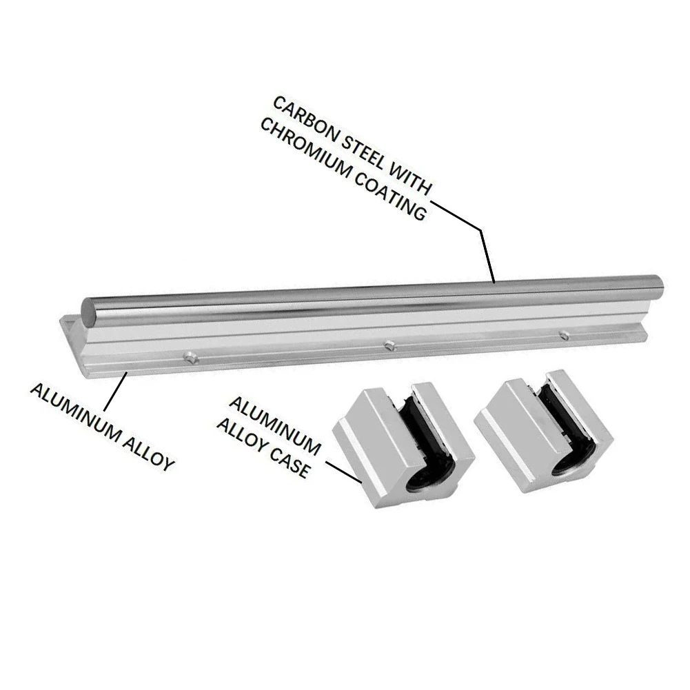 2Pcs Linear Rail Shaft Guide Sturdy Bearing Slide Block SBR12 Rails SBR12UU Block For Router Machine For DIY CNC Milling Machine
2Pcs Linear Rail Shaft Guide Sturdy Bearing Slide Block SBR12 Rails SBR12UU Block For Router Machine For DIY CNC Milling Machine