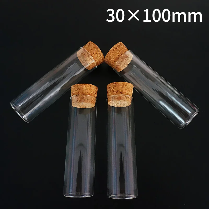 24pcs/lot 30x100mm Lab Transparent Flat Bottom Glass Test Tubes With Cork Wooden Stoppers for Laboratory Container
24pcs/lot 30x100mm Lab Transparent Flat Bottom Glass Test Tubes With Cork Wooden Stoppers for Laboratory Container