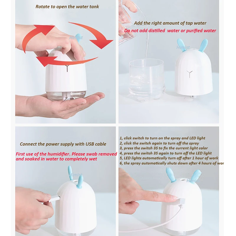Kaninchen Luftbefeuchter USB Aroma Diffuser mit LED Lampe Mini Ultraschall Nebel Maker Fogger Auto Luft luftreiniger
Kaninchen Luftbefeuchter USB Aroma Diffuser mit LED Lampe Mini Ultraschall Nebel Maker Fogger Auto Luft luftreiniger