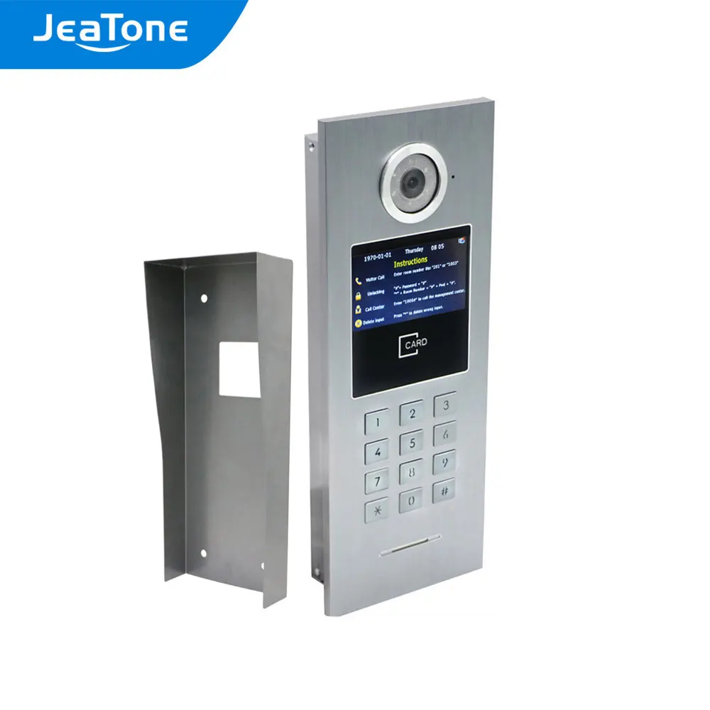Video Door Phone Door Bell Camera IP Call Panel High Resolution Doorbell Waterproof support Password/IC Card for large building
Video Door Phone Door Bell Camera IP Call Panel High Resolution Doorbell Waterproof support Password/IC Card for large building