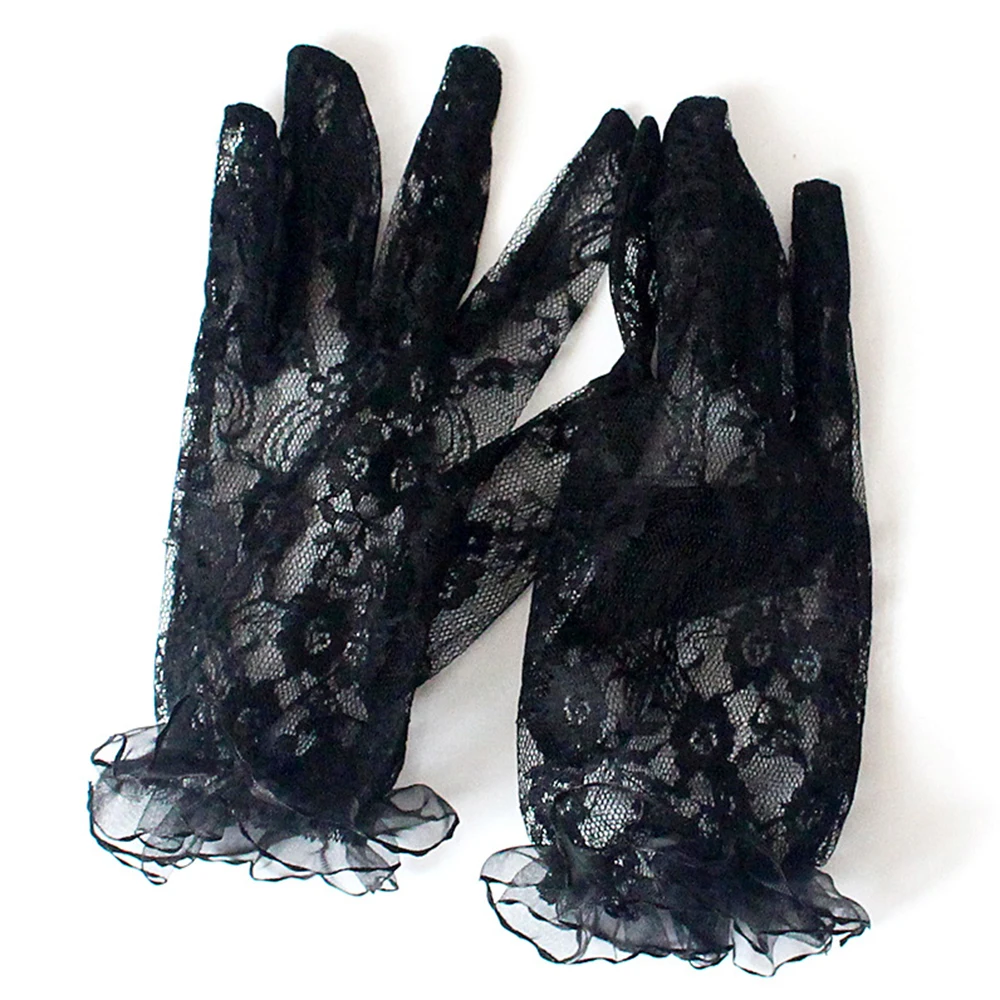 New Black Lace Gloves Women exy Lace Mesh Lattice Elastic Sun Protection Sunscreen Summer Full Finger Gloves
New Black Lace Gloves Women exy Lace Mesh Lattice Elastic Sun Protection Sunscreen Summer Full Finger Gloves