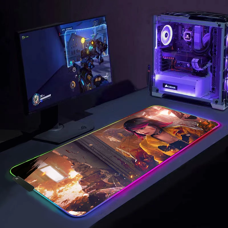 RGB Gaming mouse pad Free fire garena LED Light Colorful Glow keyboard pad Rubber Nou-slip Deak mats Decoration Gamer Table mat
RGB Gaming mouse pad Free fire garena LED Light Colorful Glow keyboard pad Rubber Nou-slip Deak mats Decoration Gamer Table mat