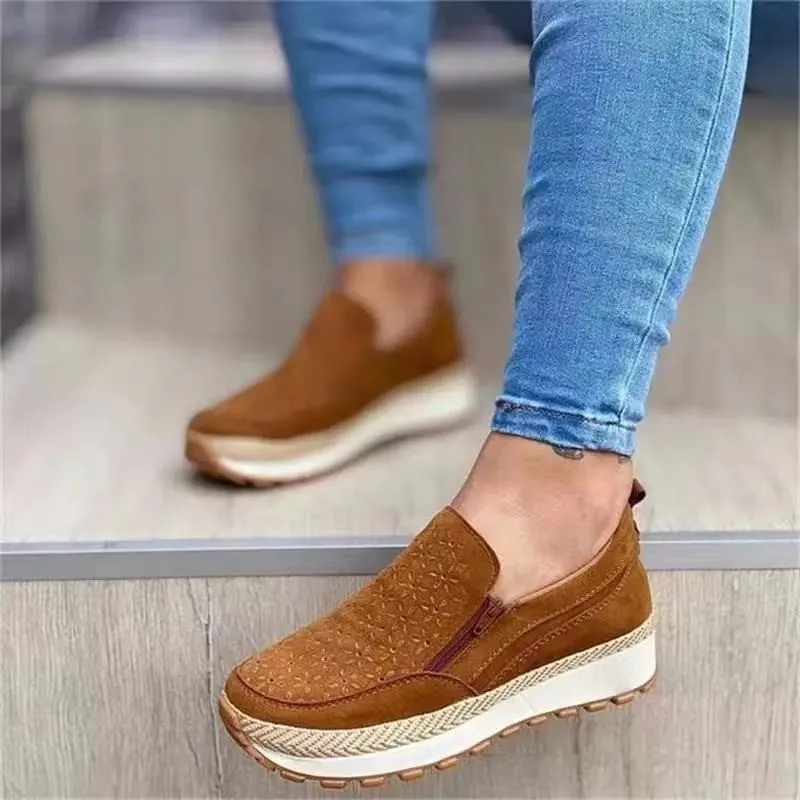 Women's Sneakers 2022 Casual Slip On Zipper Ladies Fashion Platform Shoes Solid Color Comfortable Female Footwear Tenis Feminino
Women's Sneakers 2022 Casual Slip On Zipper Ladies Fashion Platform Shoes Solid Color Comfortable Female Footwear Tenis Feminino