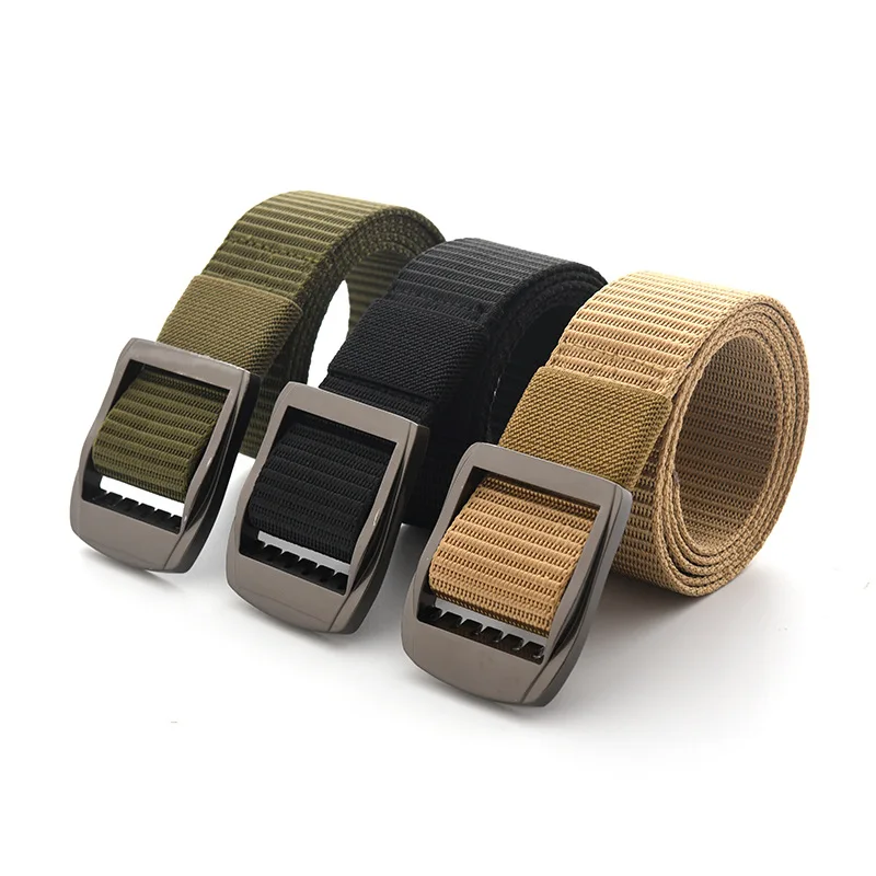 

120cm New Army Style Combat Nylon Belts Metal Buckle Tactical Belt Fashion Men Canvas Waistband for Outdoor Hunting 3.8cm Width