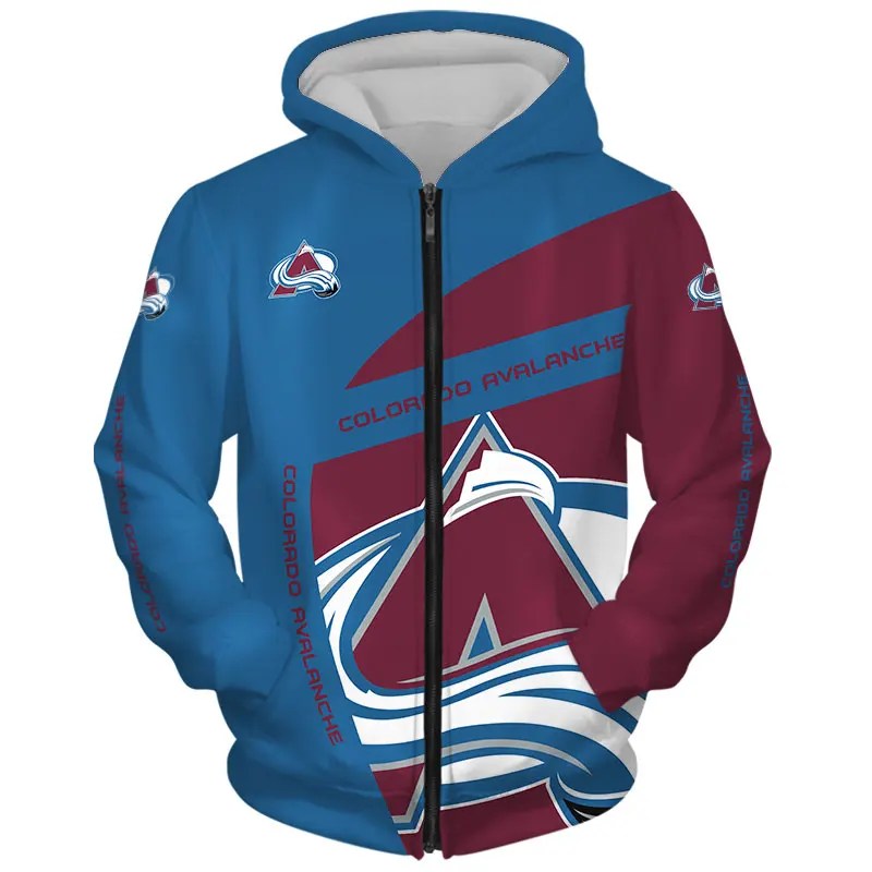 Colorado men's fashion Long sleeve 3D Avalanche Zip Hoodies Red and blue stitching white snow mountain print Sweatshirt
Colorado men's fashion Long sleeve 3D Avalanche Zip Hoodies Red and blue stitching white snow mountain print Sweatshirt