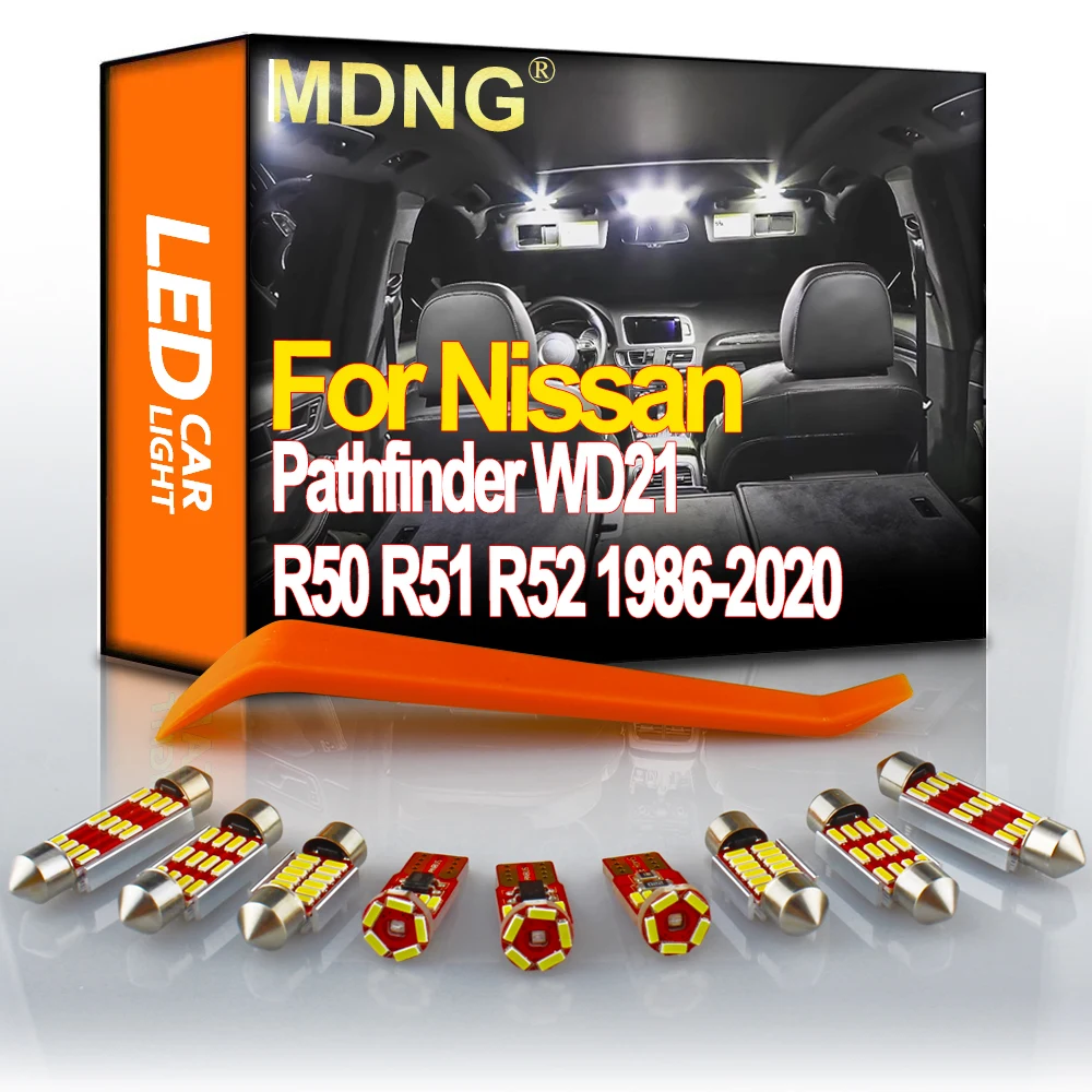 MDNG Canbus For Nissan Pathfinder WD21 R50 R51 R52 1986-2020 Auto Bulbs LED Interior Dome Map Light Kit Car Lamps Accessories
MDNG Canbus For Nissan Pathfinder WD21 R50 R51 R52 1986-2020 Auto Bulbs LED Interior Dome Map Light Kit Car Lamps Accessories