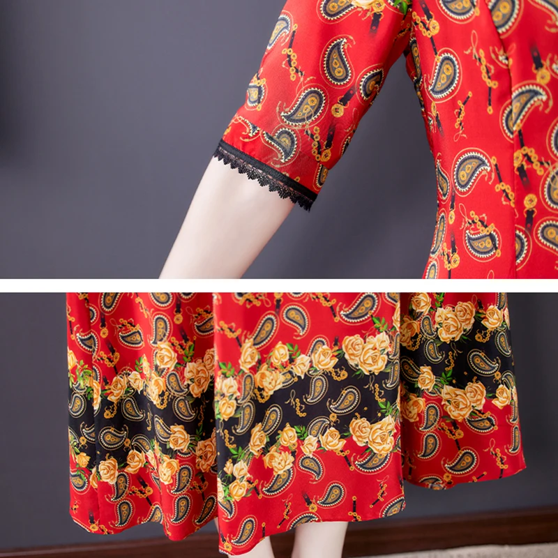 Lmproved Cheongsam Mulberry Silk Dress Women Spring New Fashion Temperament Plus Size 4xl Mulberry Silk Print Dress Women s330
Lmproved Cheongsam Mulberry Silk Dress Women Spring New Fashion Temperament Plus Size 4xl Mulberry Silk Print Dress Women s330