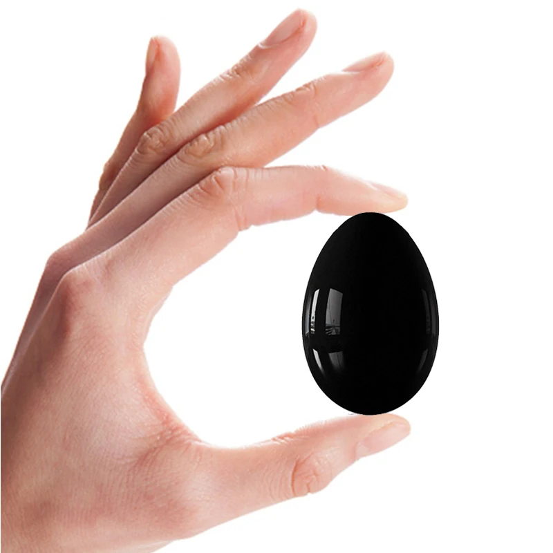 Obsidian Yoni Egg Massage Ball Set Natural Black Crystal Women Kegel Ball Massager Vaginal Muscles Tighten Exercise Jade Egg