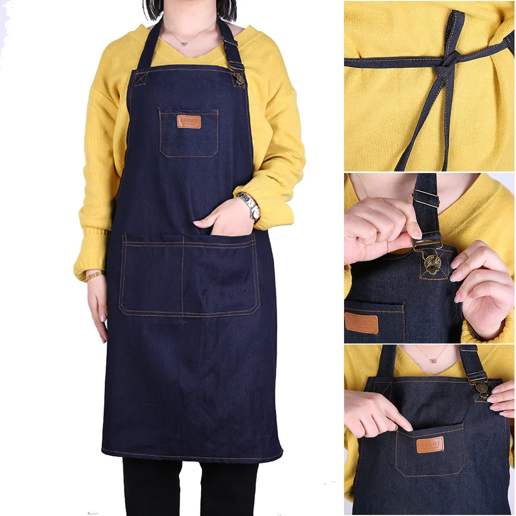 Fashion Denim Canvas Kitchen Aprons Unisex Chef Work Apron For Grill Restaurant Bar Shop Cafe Beauty Nail Studio Uniform Bib
Fashion Denim Canvas Kitchen Aprons Unisex Chef Work Apron For Grill Restaurant Bar Shop Cafe Beauty Nail Studio Uniform Bib