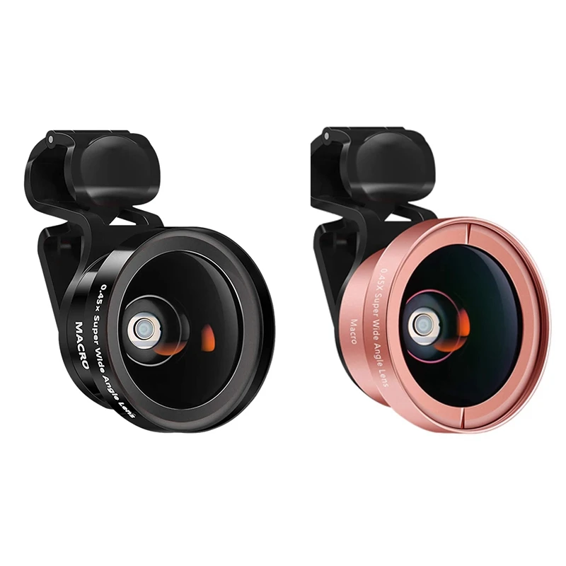 2-In-1 Fish Eye Lens Clip Wide Angle 0.45X Macro Lens Magnification 12.5X For Smartphones
2-In-1 Fish Eye Lens Clip Wide Angle 0.45X Macro Lens Magnification 12.5X For Smartphones