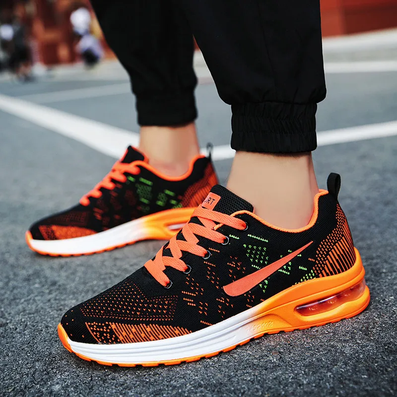 New Arrival Fashion Orange Air Running Shoes for Men Women Breathable Mesh Air Sneakers Men Trainers Outdoor Sport Shoes Size 46
New Arrival Fashion Orange Air Running Shoes for Men Women Breathable Mesh Air Sneakers Men Trainers Outdoor Sport Shoes Size 46