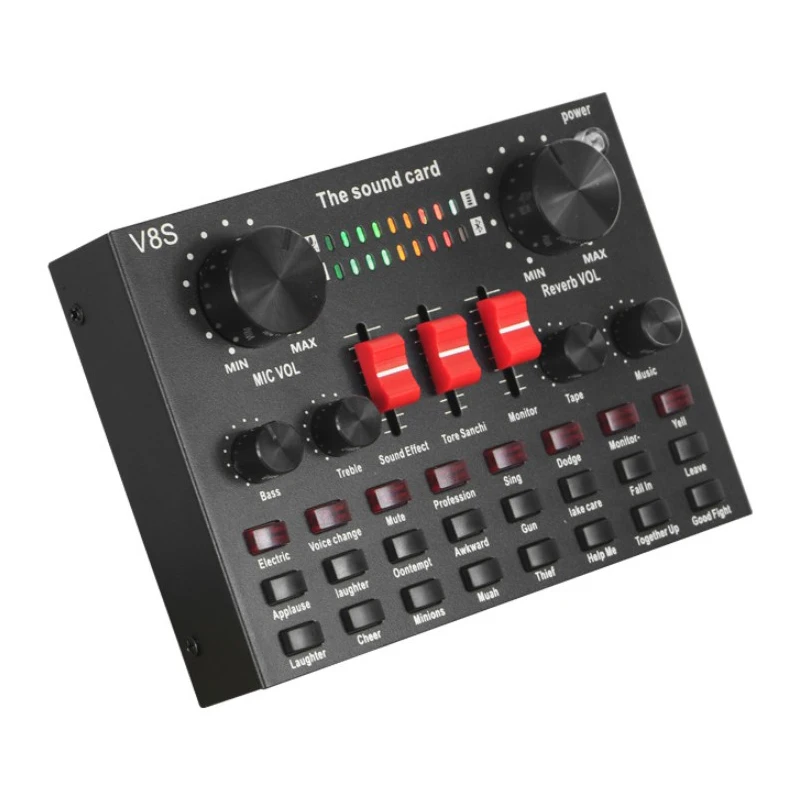V8S Bluetooth Sound card Mobile Phone Microphone Live Usb External Sound Card 3.5mm Audio Interface Sound Card
V8S Bluetooth Sound card Mobile Phone Microphone Live Usb External Sound Card 3.5mm Audio Interface Sound Card